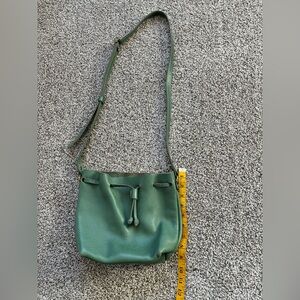 Portland Leather Eucalyptus small bucket bag